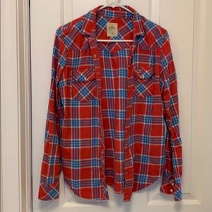 Hollister plaid flannel shirt size M